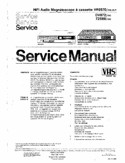 Philips France VR6970/39S/39/R VHS Recorder - mod. 72SB/18 DV872 - pag. 38